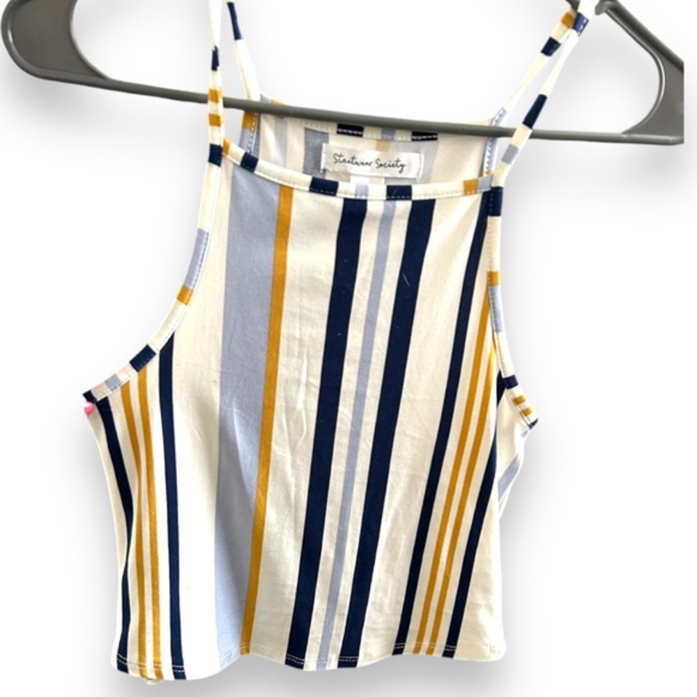 Streetwear Society Striped Croptop Size S